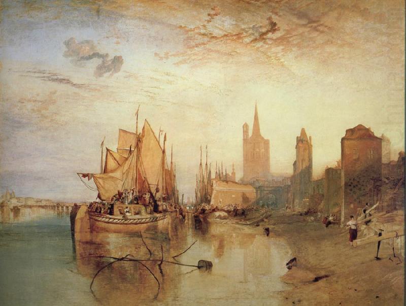 Joseph Mallord William Turner Cologne:The arrival of a packet-boat:evening china oil painting image
